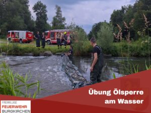 Mehr über den Artikel erfahren Übung Ölsperre am Wasser