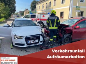 Mehr über den Artikel erfahren Verkehrsunfall Aufräumarbeiten