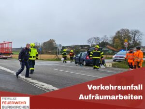 Mehr über den Artikel erfahren Verkehrsunfall Aufräumarbeiten