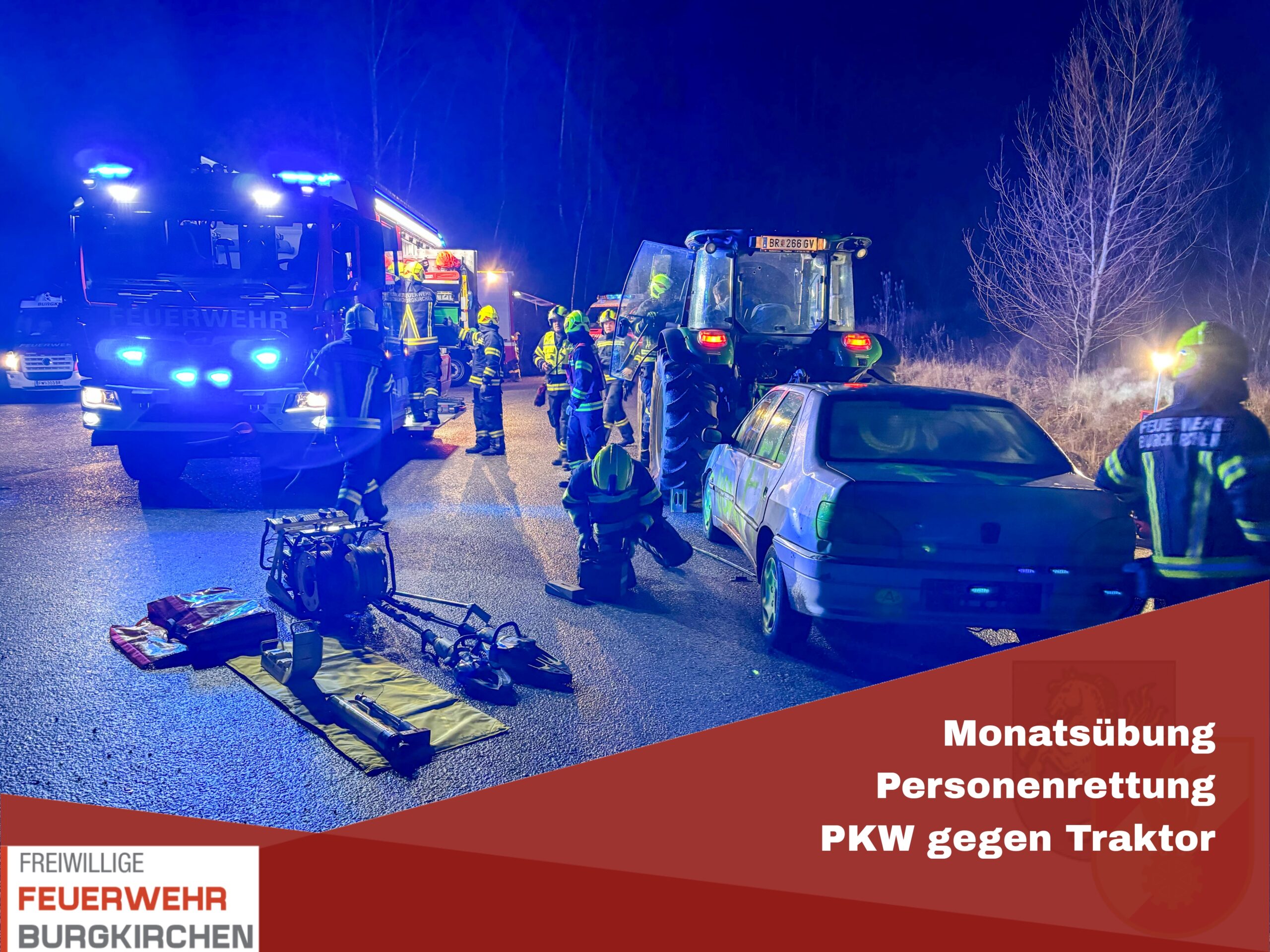 Du betrachtest gerade Monatsübung Personenrettung PKW gegen Traktor